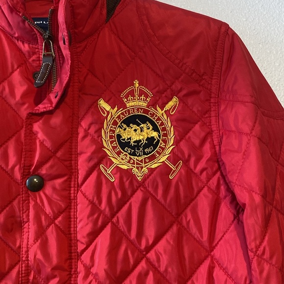 Lauren Ralph Lauren Crested Quilt Fleece Lined (Martin Red - Picture 3 of 8